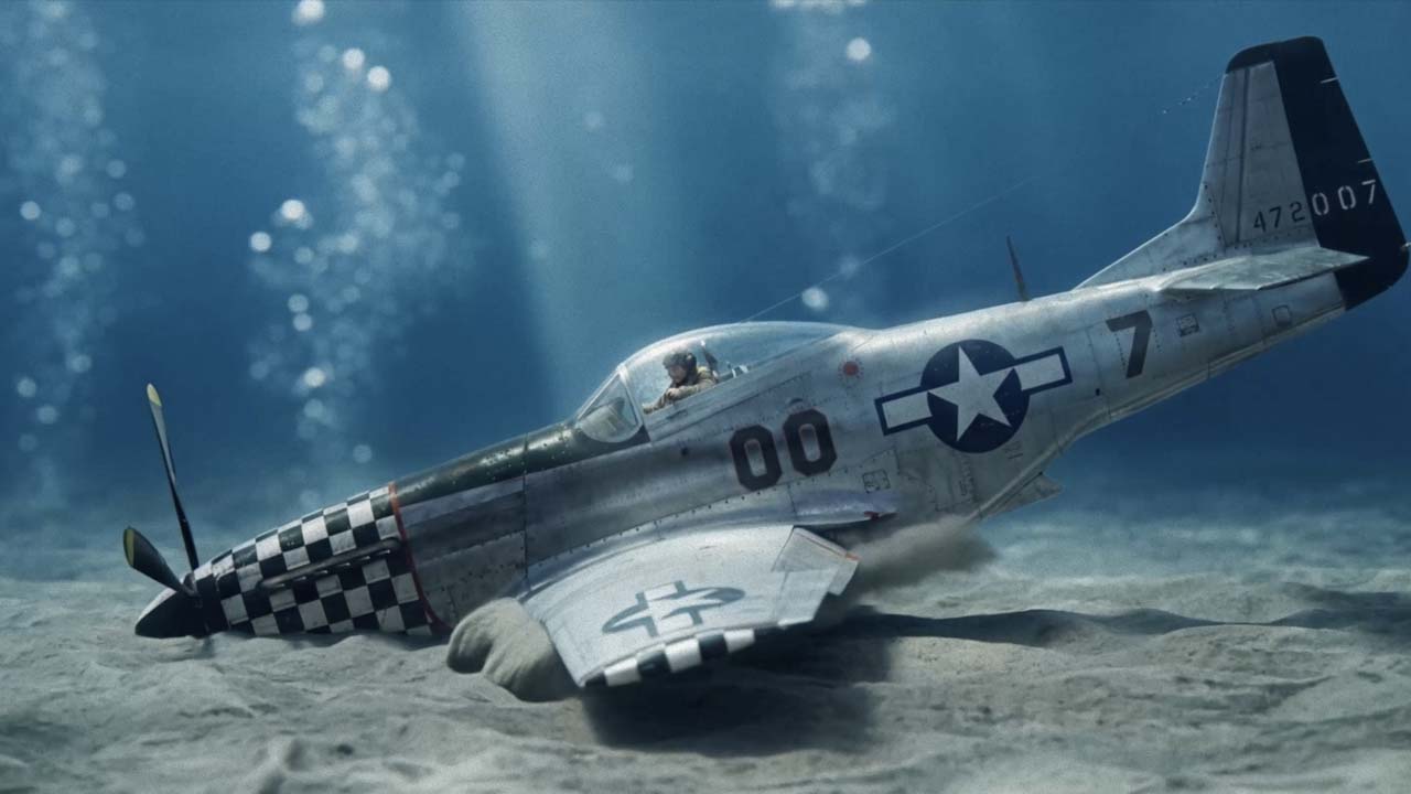 Redline 1944 Airplane is Submerged